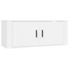 7 piece TV cabinet set white particleboard