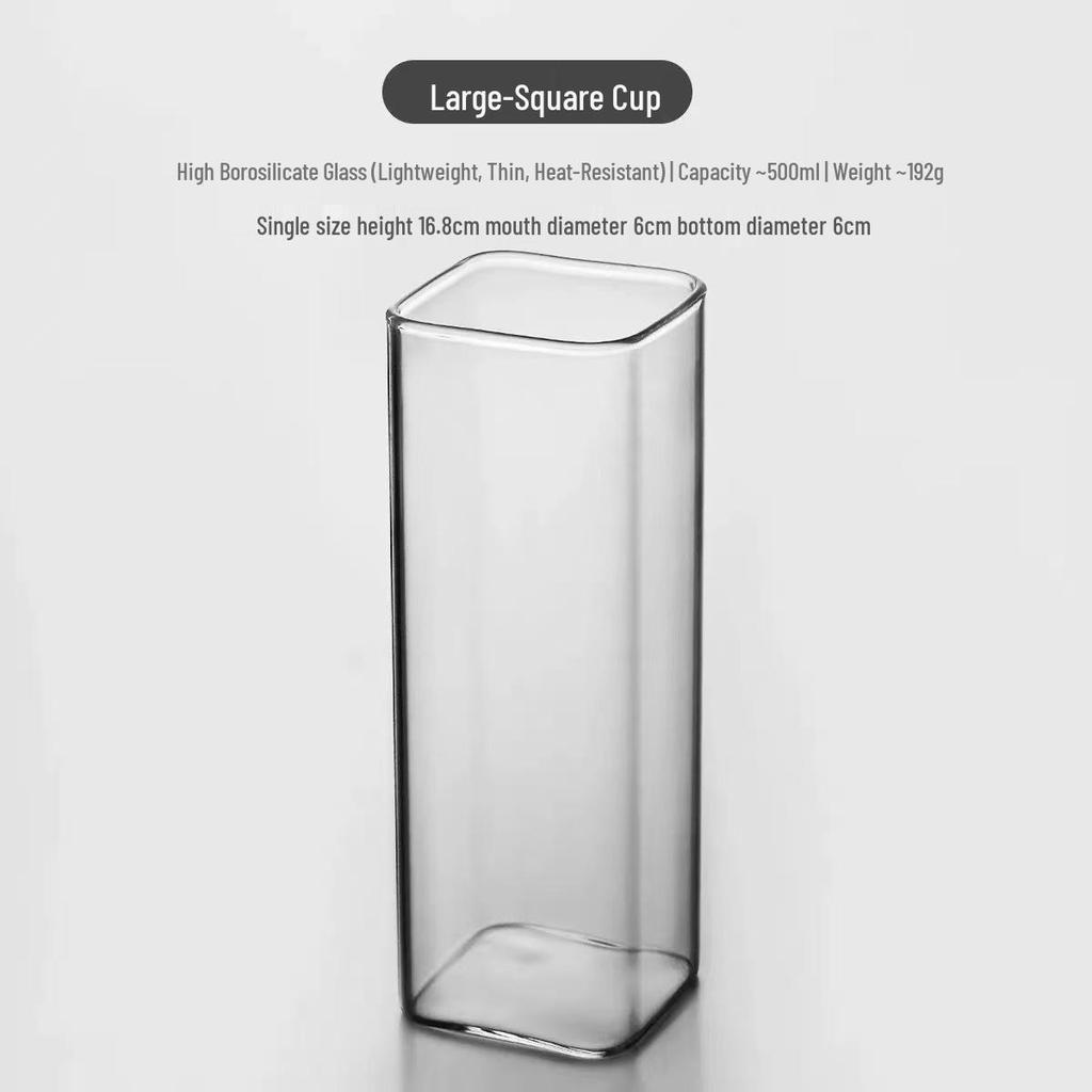 Heat-Resistant Transparent Glass Cup for Tea Brewing and Home Use
