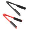 Clamp Hair Brush Straightener Flat Hair Styling Smoothing Tool Anti Static Hollow Vent V Shaped Doub
