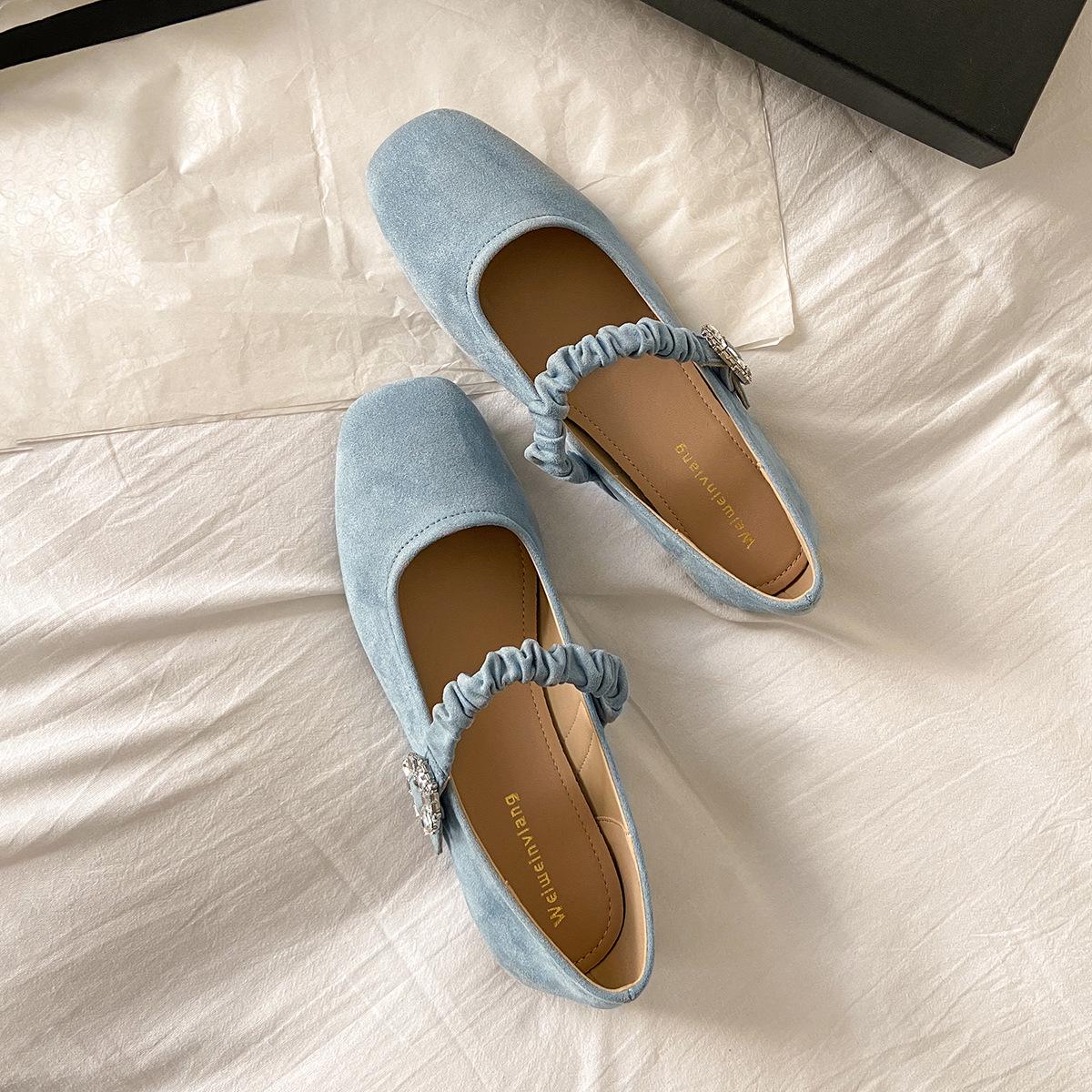 

Балетки со стразами French Breeze с деталью в виде юбки – Женские мягкие туфли-лодочки 36 синий