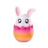 Easter Bunny Decoration Spring Rabbit Figurine with Egg Base for Home Office Desk Shelf Window Sill Decor