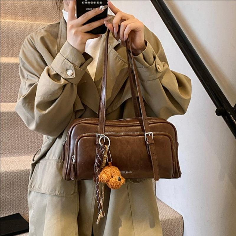 Autumn and Winter New High-end Retro Baguette Bag Niche Underarm Bag Commuting Versatile Large-capacity Portable Shoulder Bag