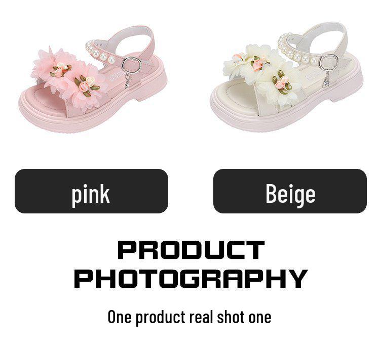 2023 Summer Soft Sole Girls' Fashion Sandals - Princess Style for Middle and Big Kids