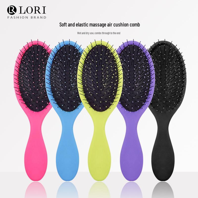 

Dual-Use Frosted Cushion Hair Massage Comb - Smooths Wet & Dry Hair
