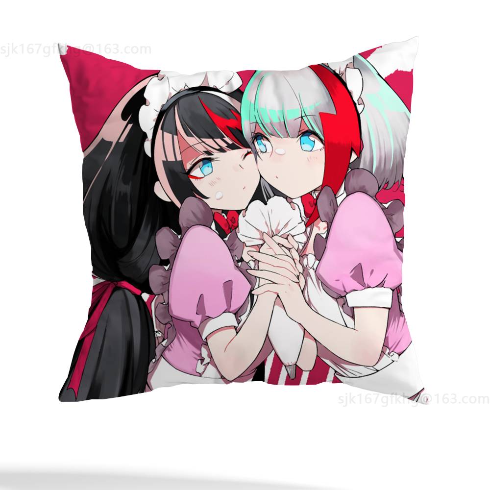 A-Atago Azur Lane Kissenbezug Quadratisch Beidseitig bedruckt Kurzplüsch Sofakissenbezug Schlafzimmer Nachttischkissen