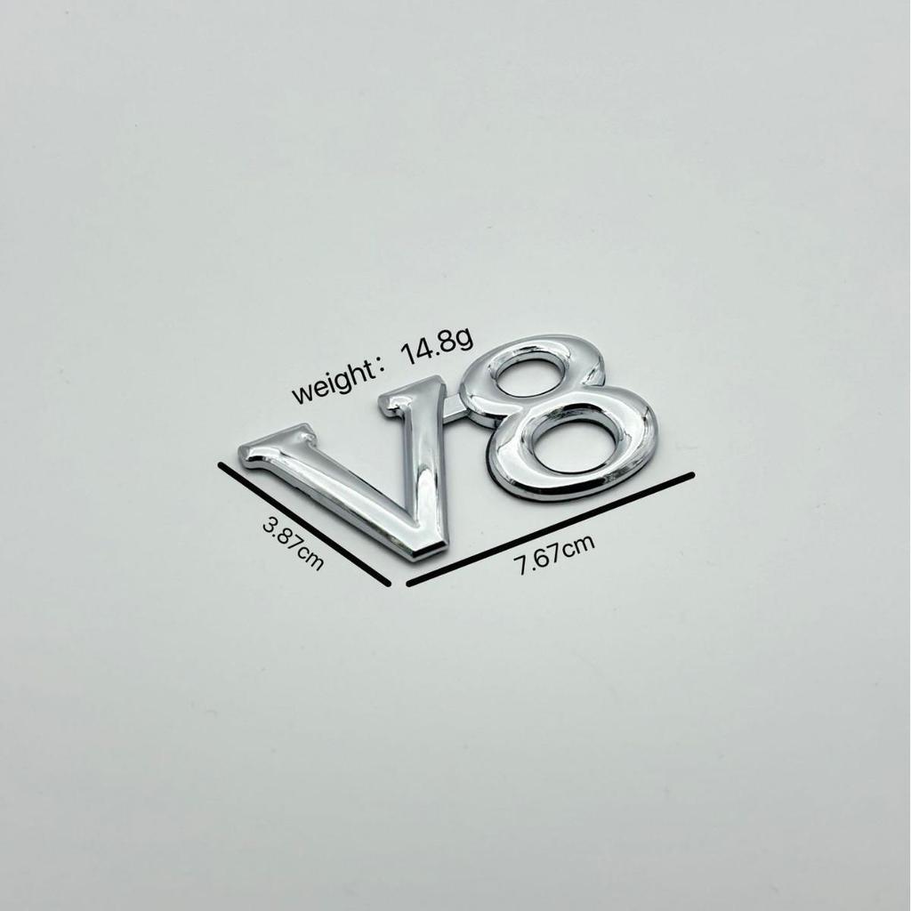 Universelles 3D Metall Auto Abzeichen Emblem V6 V8 Großer Hubraum Aufkleber