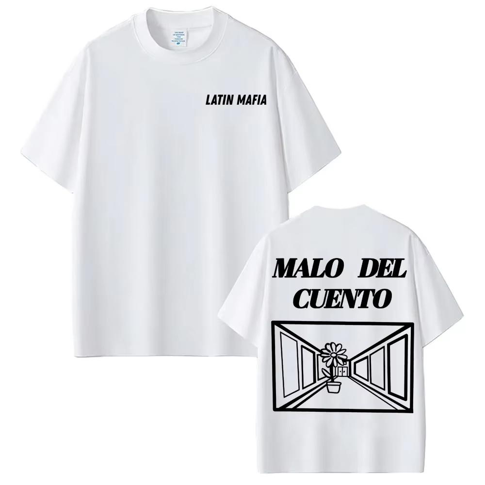 Band Latin Mafia Malo Del Cuento Graphic Tee Shirt Men's Women Casual Crewneck Oversized T Shirt Vintage Gothic T-shirt