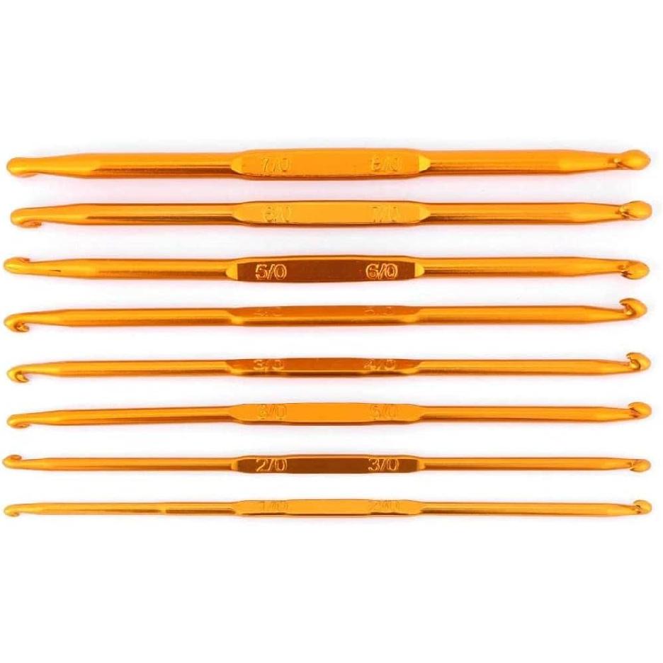Plyisty Knitting Needles, Set of 8 Crochet Hooks, Double-Ended Crochet Hooks, for Crochet