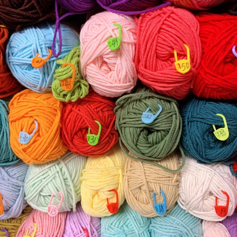 50PCS/Pack 2.2cm Random Mixed Color Small Mark Buckle DIY Pin Sweater Marker Crochet Knitting Marker Clip Sewing Accessories ZYF