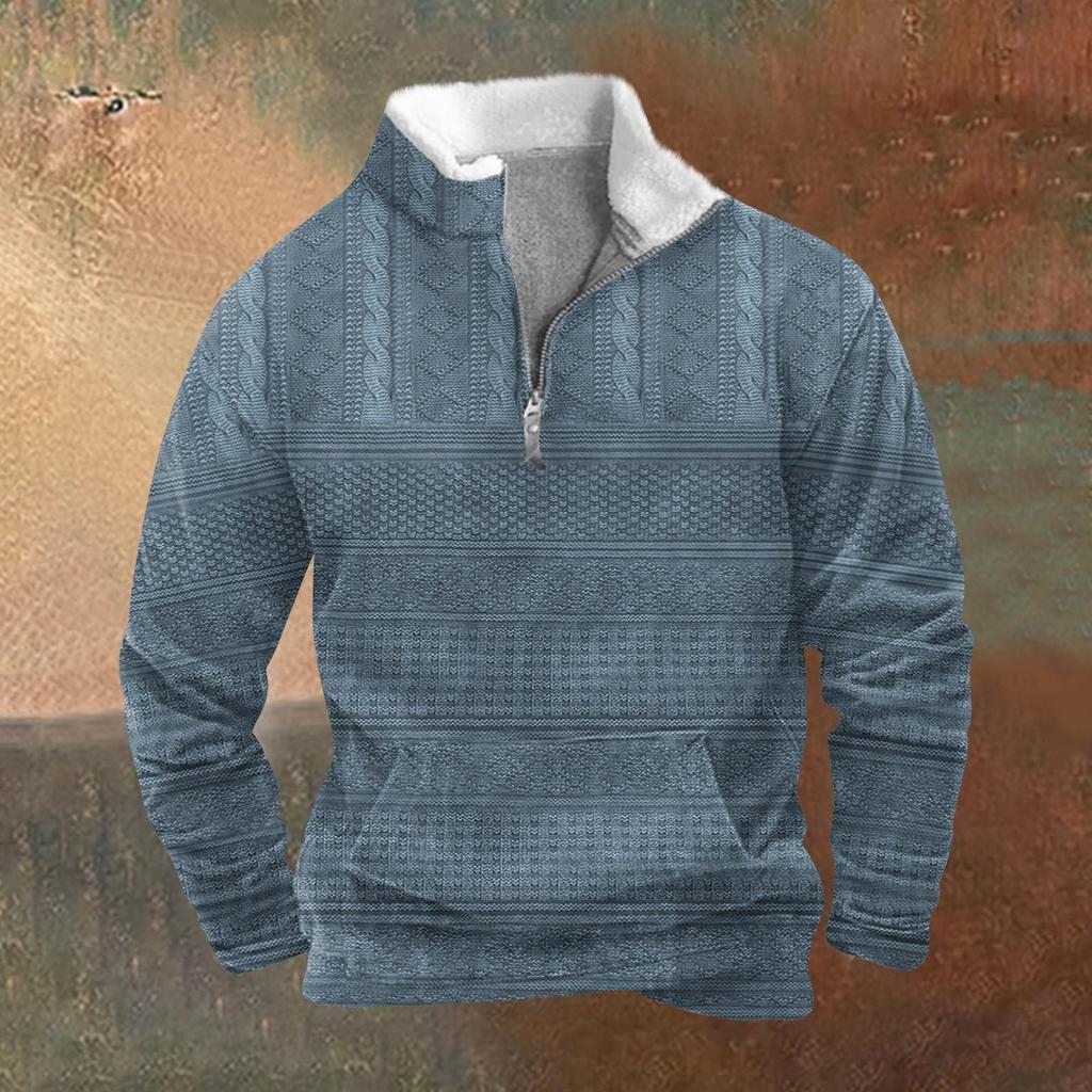 Frühlings- und Herren-Sweatshirt mit Stehkragen ist ein lässiges Outdoor-Pullover-Oberteil