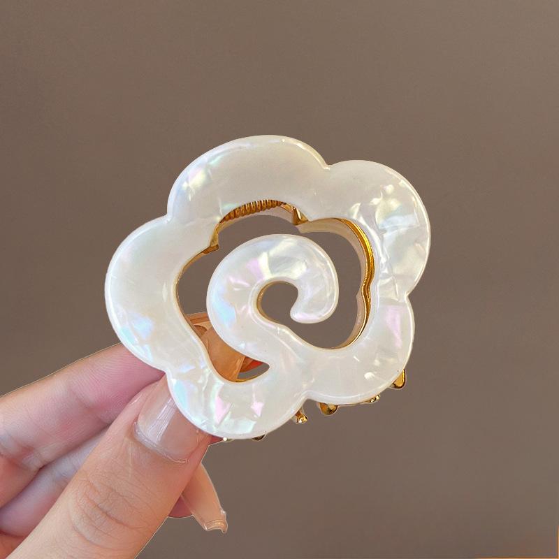 Acetate Flower Hairpin Shark Hairpin Back of The Head Updo Headwear