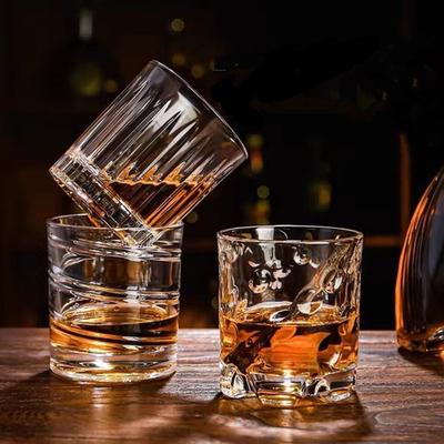 280ml Rotating Whiskey Glass Old Fashioned Glass for Drinking Bourbon,Scotch,Cocktails or Tea,Whisky