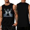 Men's Funny Animal Slogan Print Tank Top, Loose Fit Breathable Summer Gym Streetwear Casual Vest
