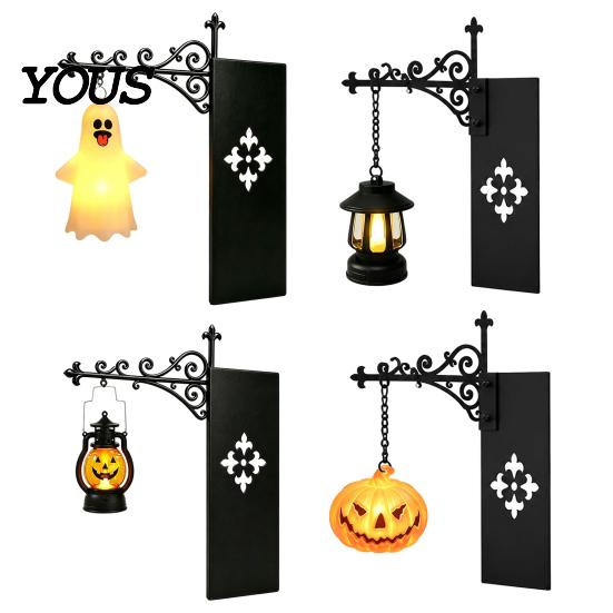 Decorative Book Nook Light Halloween Bookshelf Light, Vintage Metal Shelf Lamp, Battery Powered Dark Academic Room Accessories Warm LED Nightlight for