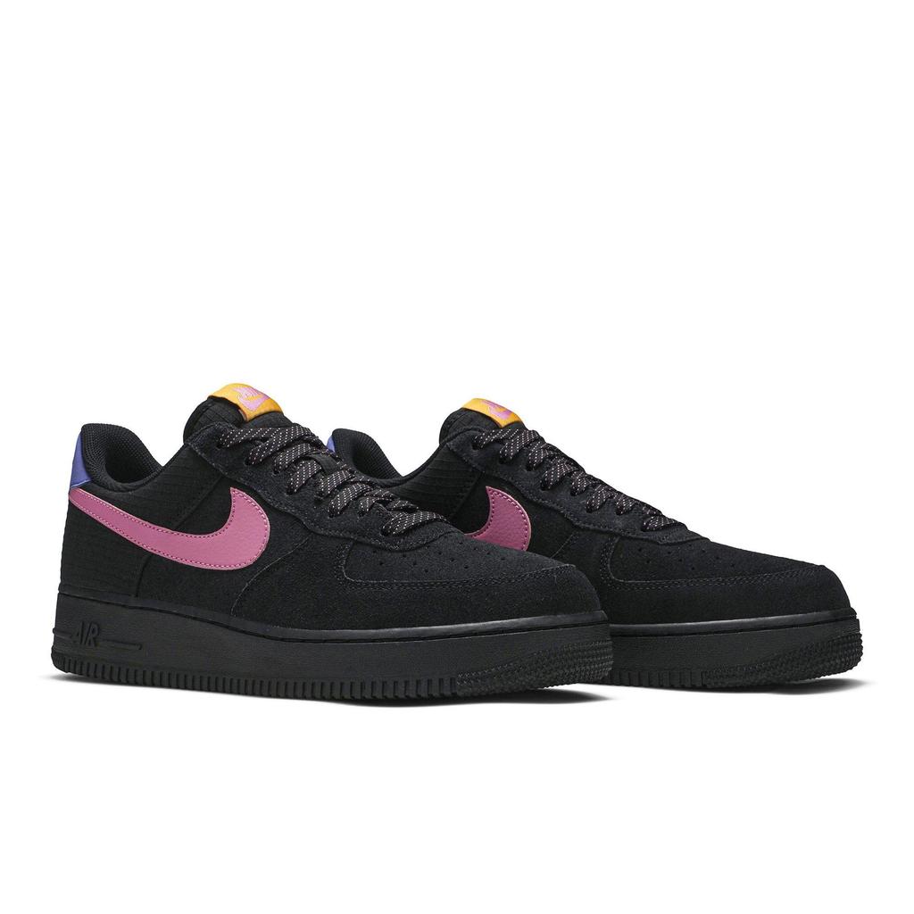 Nike Air Force 1 Low 'Black ' (Unisex) Black / Persian Violet / Pollen Rise / Magic Flamingo Skateboard Shoes CD0887 001