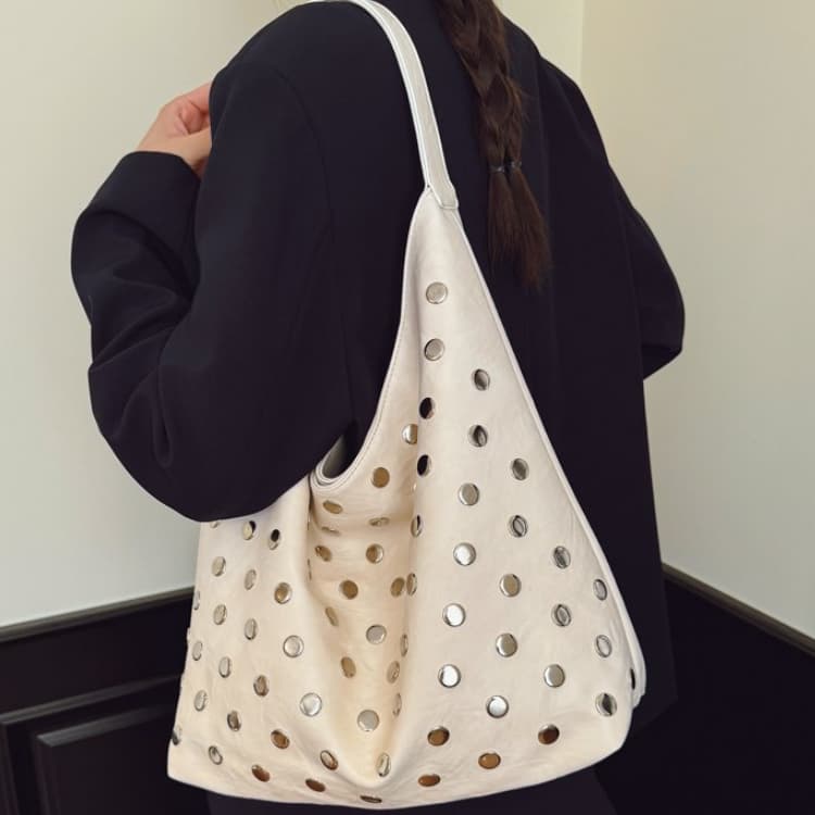 Women's Metal Polka Dot Shoulder Bag Tote Bag