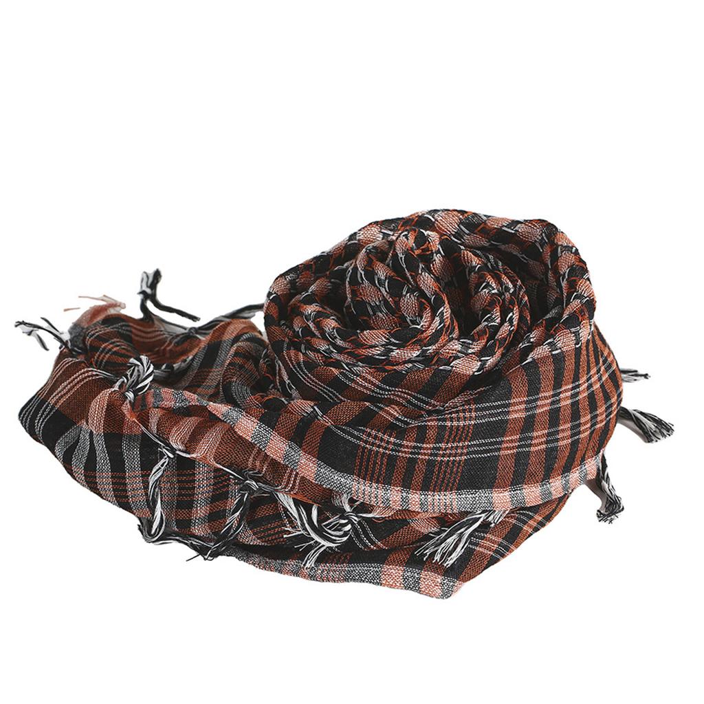 Tactically Male Lattice Print Scarf Hiphop Scarf Lattice Print Turban Multi-purpose Head Wrap Cycling Dustproof Kerchief