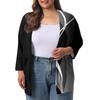 Women's Fall And Winter Fashion Casual Soild 3/4 Sleeve Mid-Length Cardigan Jacket