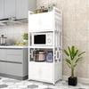 Mi Ling Nordic 4-Tier Floor Standing Storage Rack with Cabinet