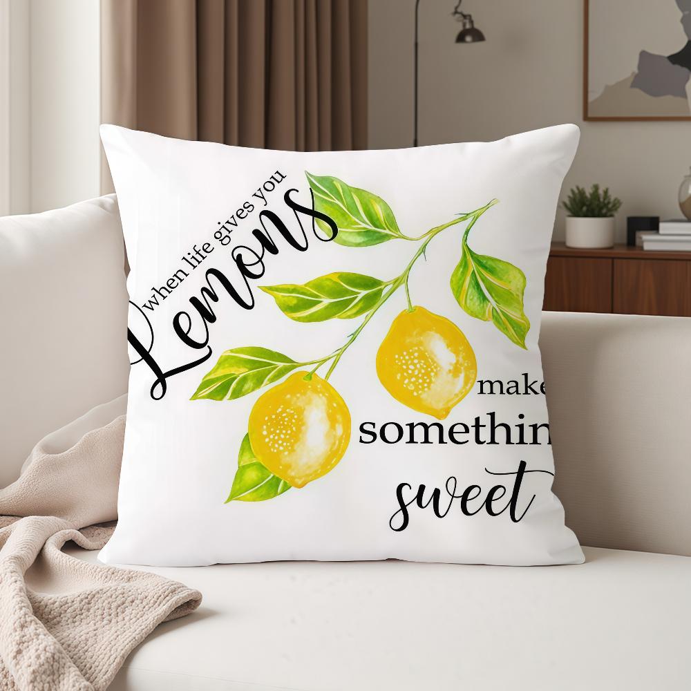 Art When Life Gives You A Lemon Pillow Case Suitable For Bedrooms Living Rooms Cars Home Decoration