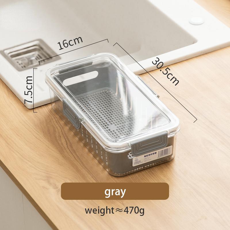 Отдельный холодильник, контейнер для хранения продуктов, дренаж, контейнеры для хранения свежих продуктов с крышкой, ПЭТ-уплотнитель для овощей, фруктов, мяса, кухонный органайзер