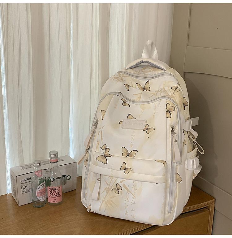 Schoolbag new high-value national tide ancient style fresh and sweet backpack junior high school students lightweight spring outing travel