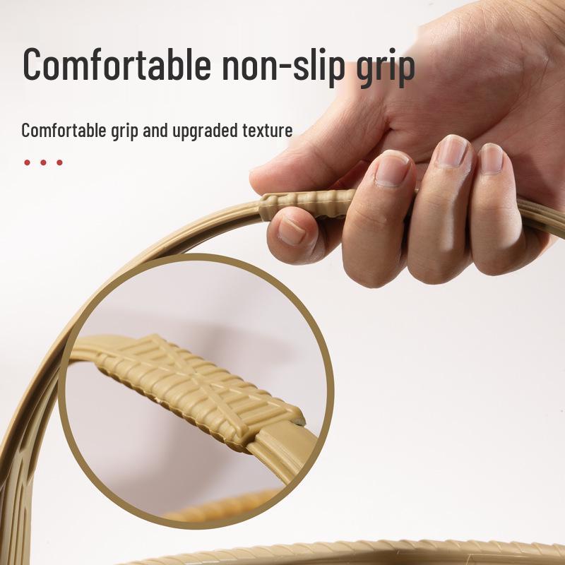 Imitation Bamboo Handheld Fruit & Veggie Basket for Outdoor Use