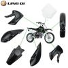 KLX110 Motorcycle Parts Dirt Bike Plastic Fairing Fender Kit and Number Plate  For KLX 110 KX65 DRZ110 RM65