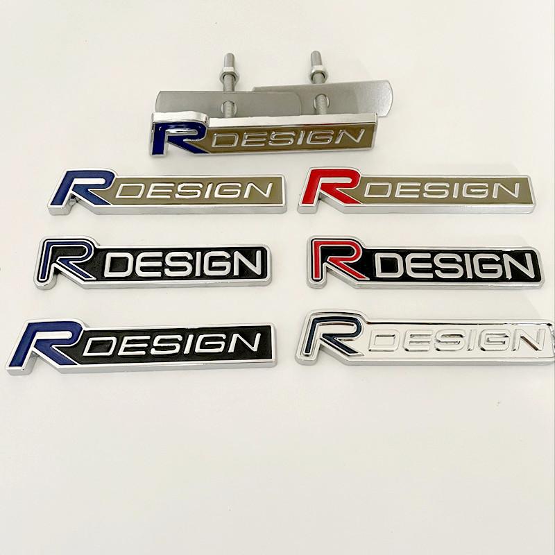 3D Metal Rdesign R Design Front Grill Car Badge Sticker Emblem Decal Decoration For XC40 XC60 XC90 V90 S90 S60 V60 V40 C70