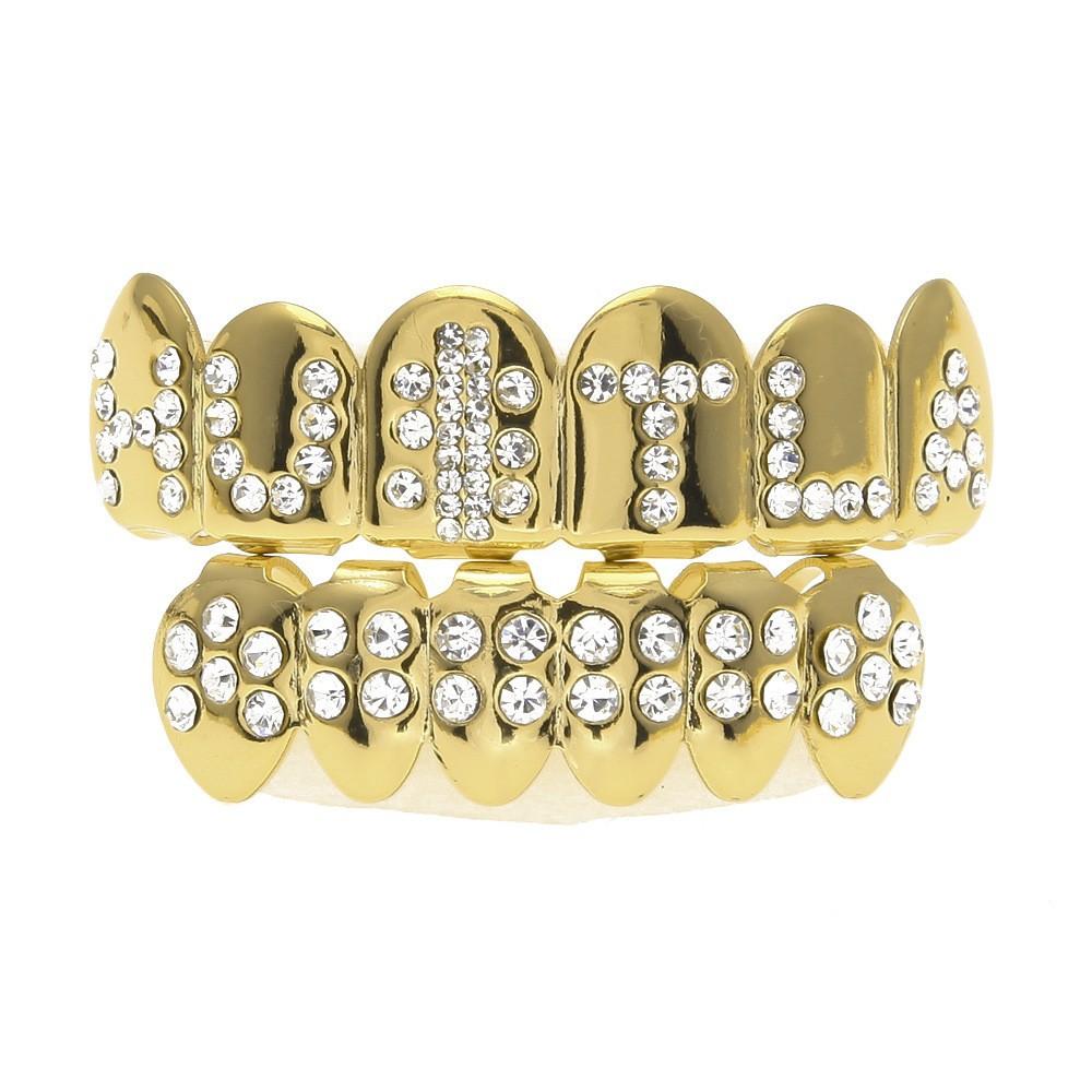 Factory Direct Jewelry Braces Diamond Plated Rap Braces Teeth Grills