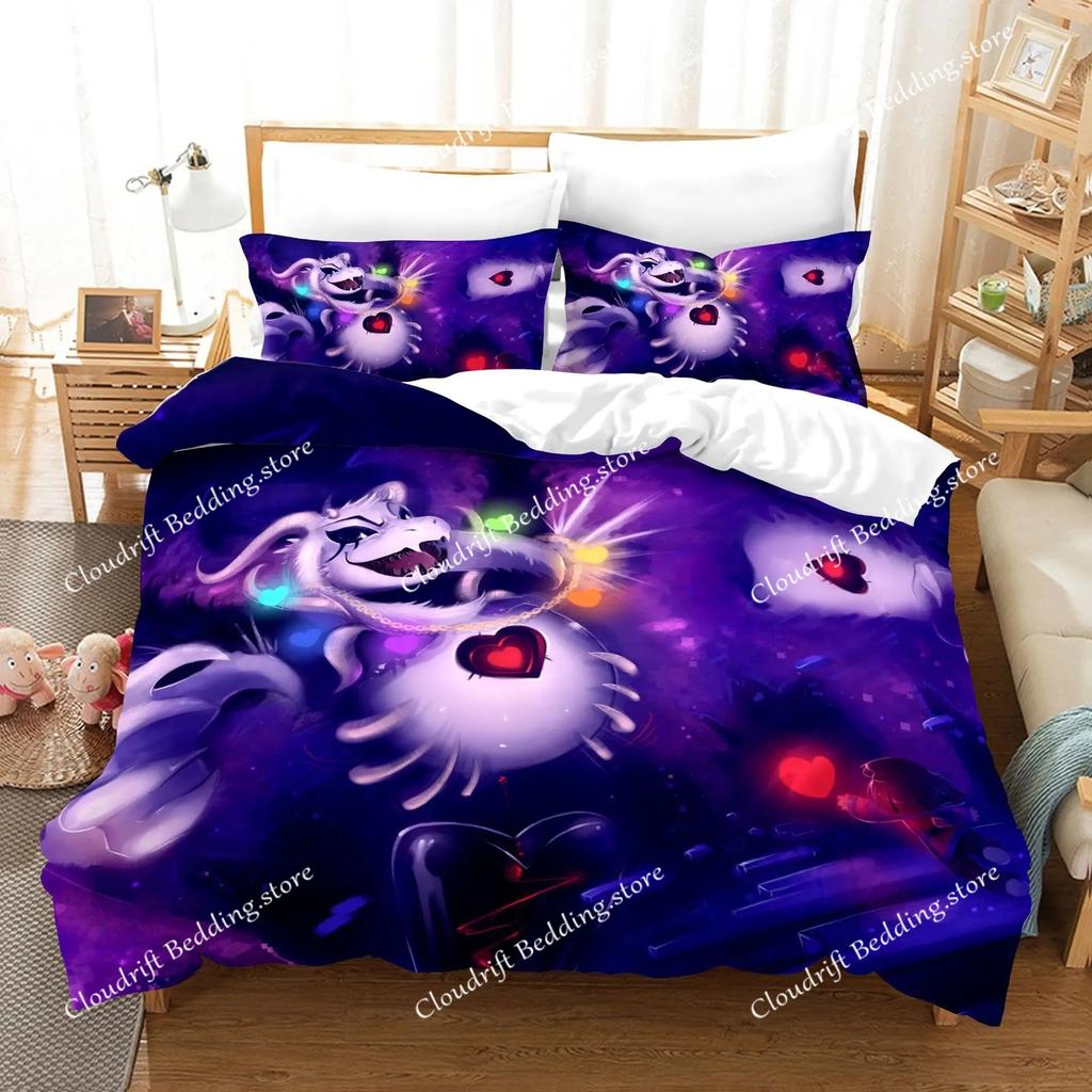 Games UNDERTALE Bedding Set Game Characters Print Duvet Cover Pillowcase Teenagers and Children Quilt Cover Various Sizes