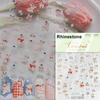 Gold Stamped White Christmas Tree Snowflake 3D Self Adhesive Nail Art Stickers Santa Claus Elk Xmas Cartoon Cute Manicure Decals