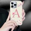 Cherry Blossom Letters Case,suitable for iPhone 16 15 14 13 12 11 Pro Max X XS XR