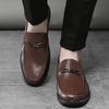 Fashion Luxury Quality Loafers Men's Slip-On Leather Brown Designer Men Shoes Soft Sole Comfortable Leather Shoes Business Dress Fashion