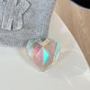 Magnetic Paste Three-Dimensional Laser Heart-Shaped Creative Desktop Drama Mobile Phone Airbag Bracket Transparent Telescopic Ring