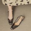 Fashion NEW Summer Women Sandals Cover Toe Strange Heel Shoes Genuine Leather Shoes Women Hollow Weave Ankle Strap Shoes Modern Sandals