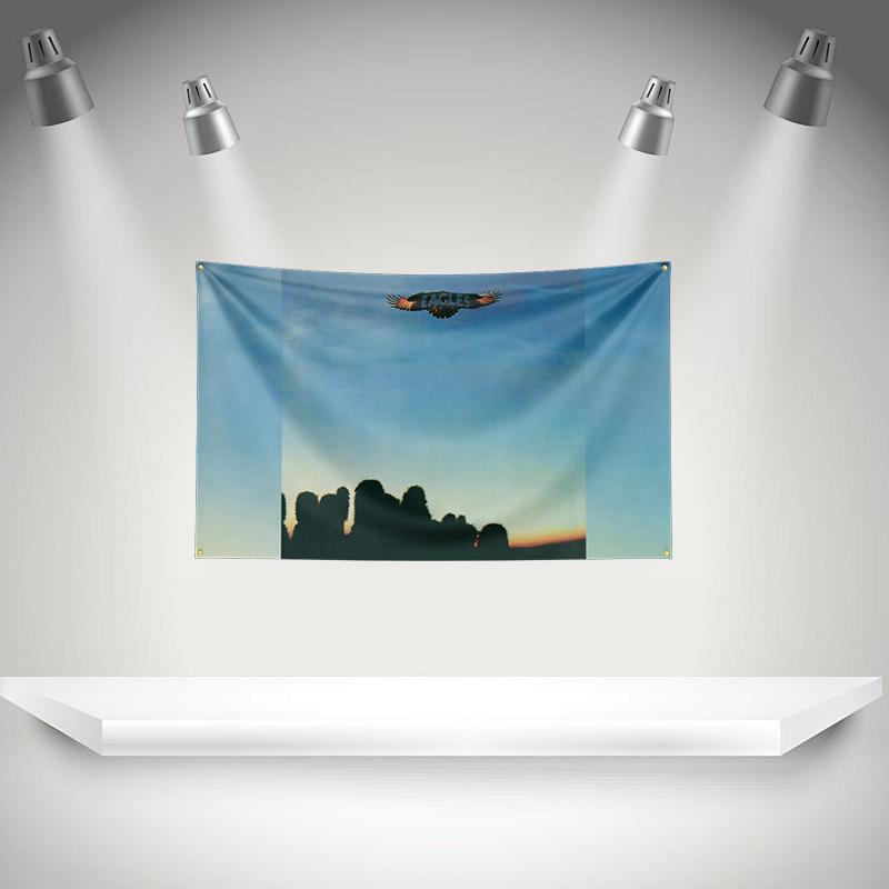 E-eagles Flag Rock Music Band Banner HD Printing Tapestry Exhibition, Music Band Fans, Garage Decor