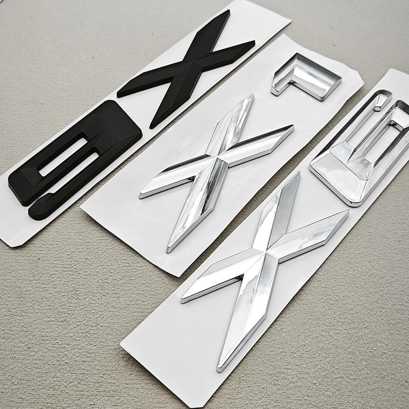 3D ABS Car Styling Letters Rear Trunk Auto Decals Logo X1 X6 Sticker Emblem For BMW X1 X6 E84 E71 Exterior Accessories