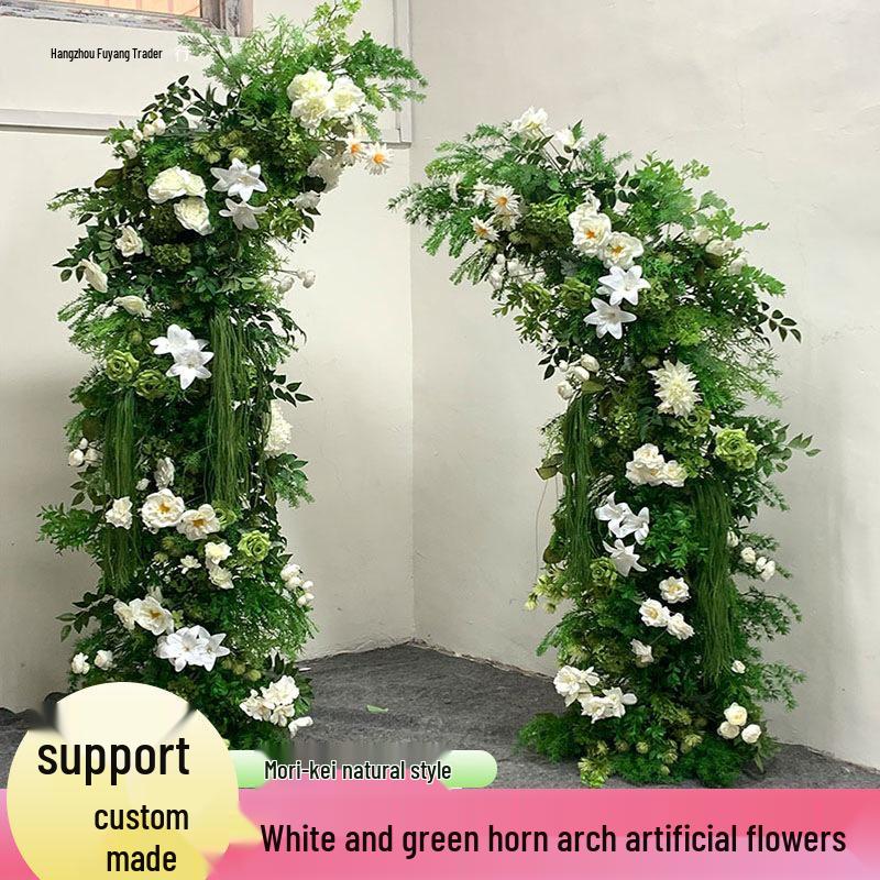 Mori-Style Floral Arch: Silk Flowers & Greenery for Weddings, Proposals, Birthdays, Window Displays & Photo Arrangements