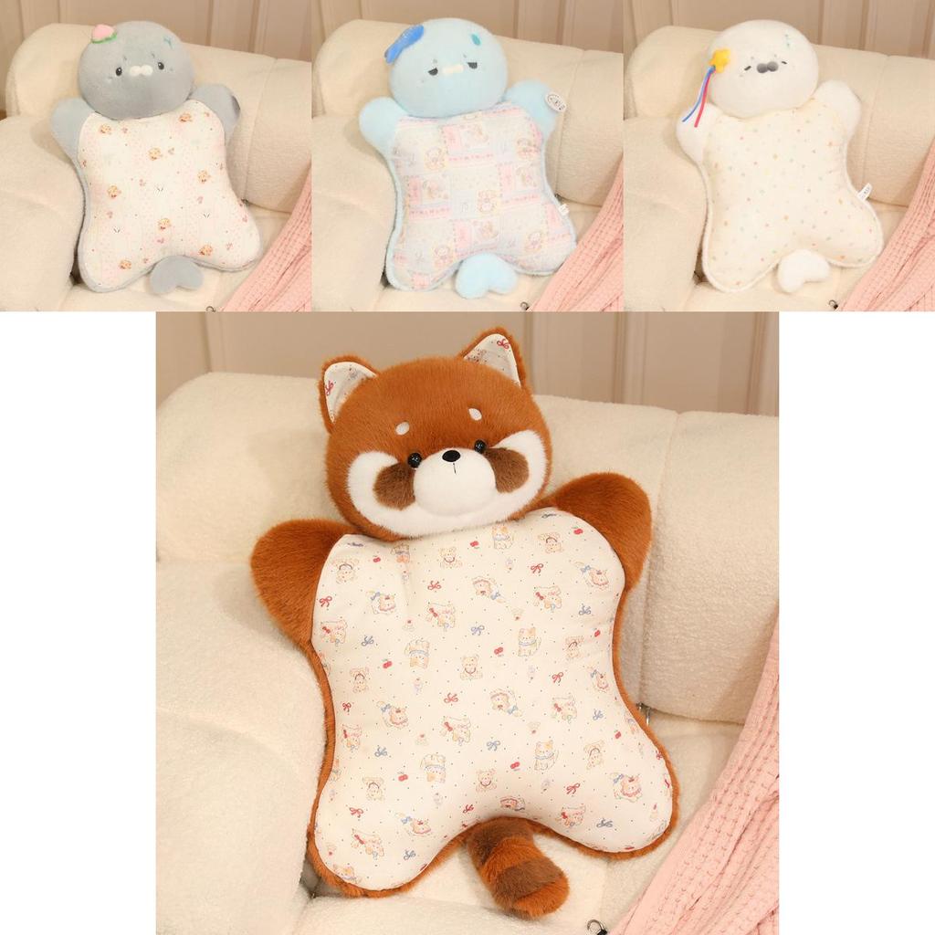 Penguin Seal Raccoon Panda Plush Toy Large Stress Relief Cushion For Kids Girls Birthday Gift