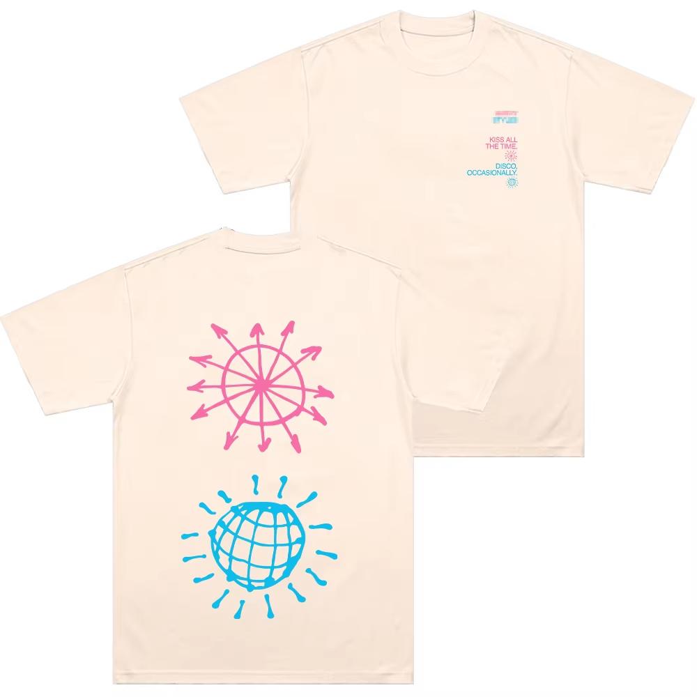 Küss Mich Die Ganze Zeit Disco Gelegentlich Aufdruck T-Shirt Harry Style Musik Reine Baumwolle Kleidung Herren Lässig Mode Unisex T-Shirt