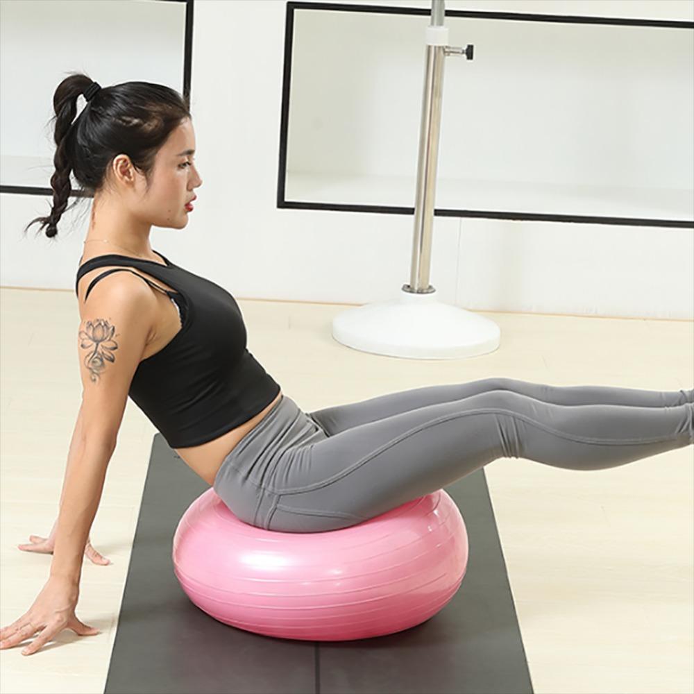 With Inflatable Pump Donut Yoga Ball Workout Ball Stability Exercise Ball Core Workout