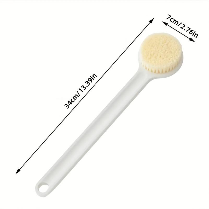 

1 шт. Мягкая щетка для ванны, Щетка для тела с длинной ручкой для очистки спины, Отшелушивающая щетка для тела для женщин