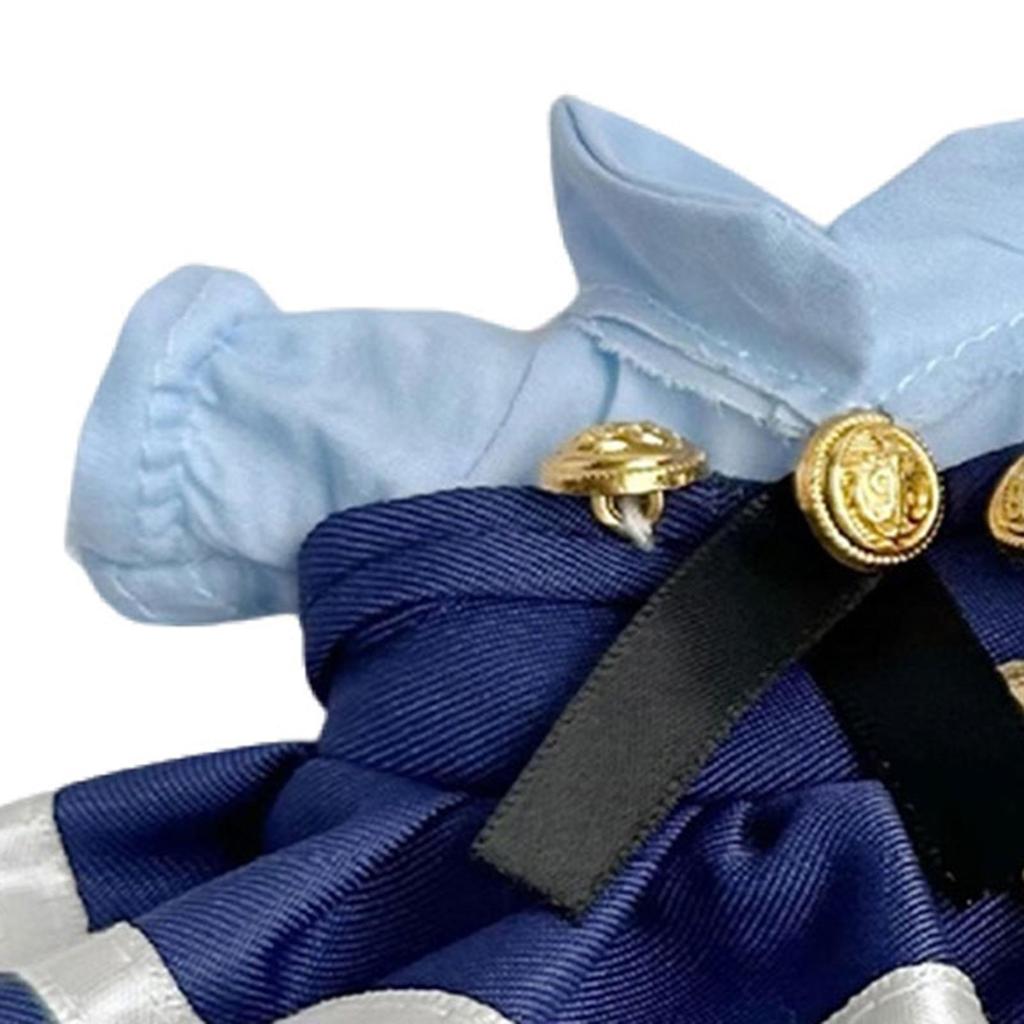 2 Pieces Dolls Dress and Ears Hairpin, Mininature Clothing Accessory for 17cm Dolls, Girls