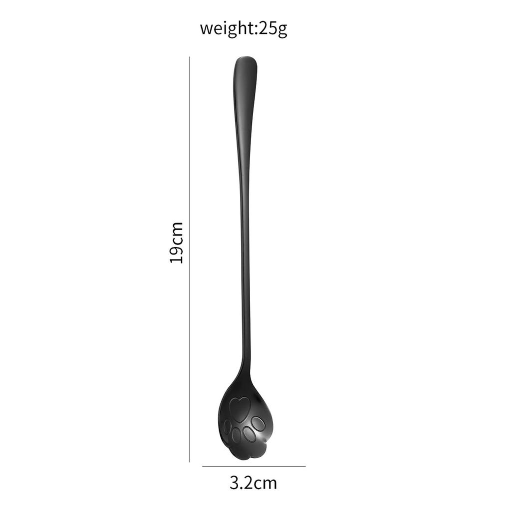 Creative, Long Handled Cat Paw Spoon, Stainless Steel, Coffee Spoon, Honey Mixing Spoon, Ice Spoon, Cocktail Bar Spoon, Spoon, Mug Spoon