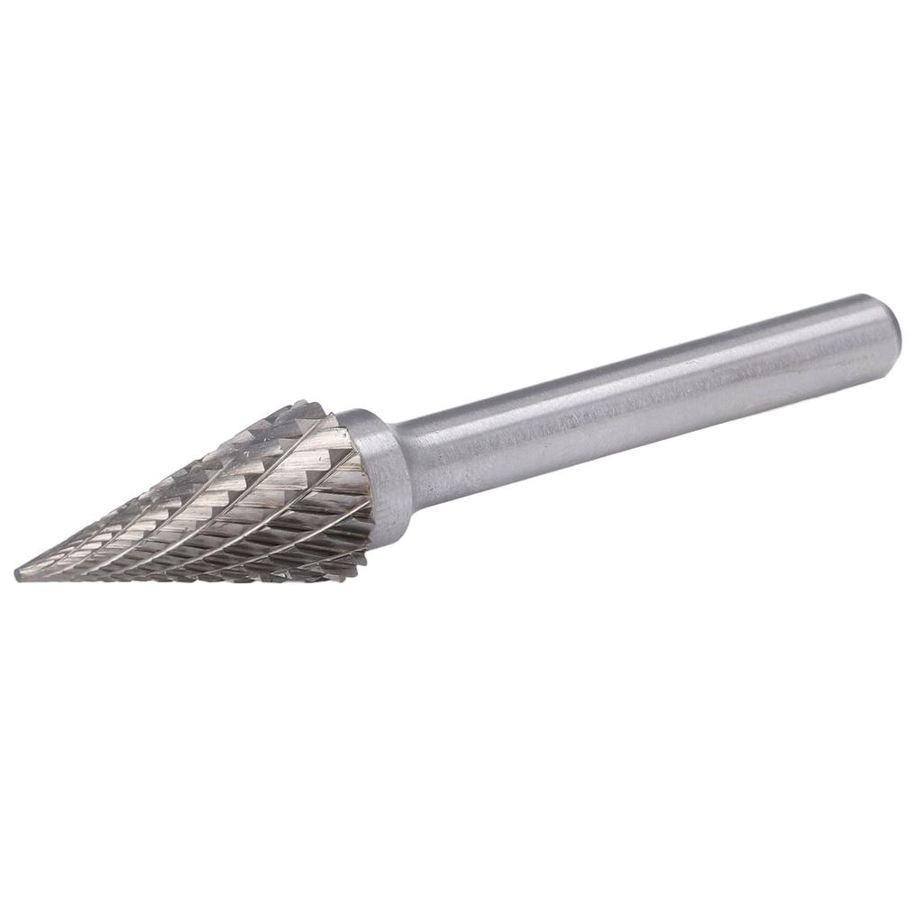 Rotary File Burr 2 Cut Pointed Cone Shape Die Grinder Bit 6mm Shank YG8 Carbide MX1225