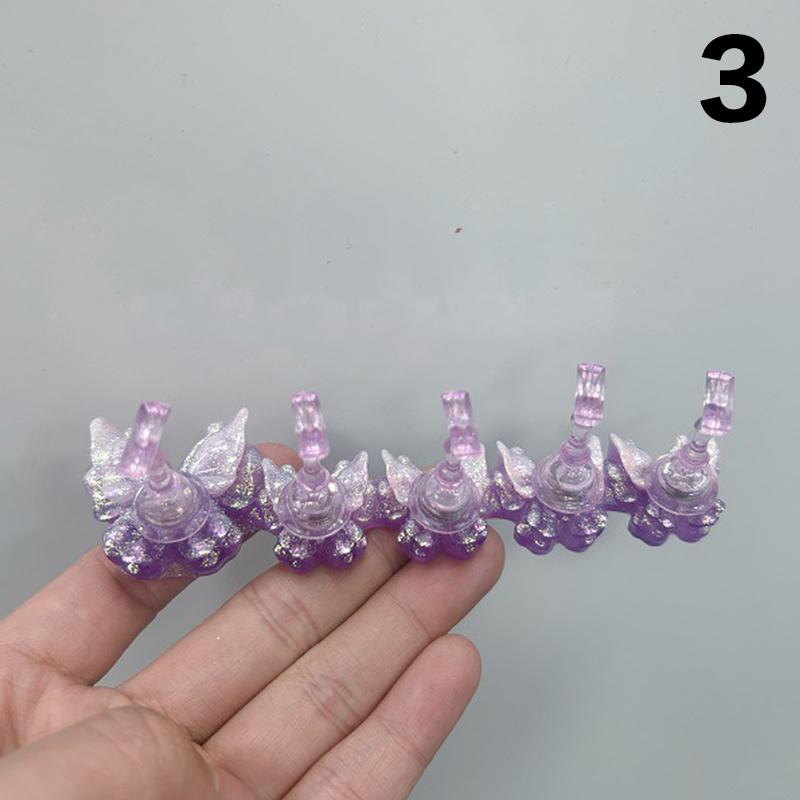 Butterfly Magnetic Nail Holder Stands Glowing Manicure Practice Training Display Stand Magnetic Press On Nail Practice Fake Nail