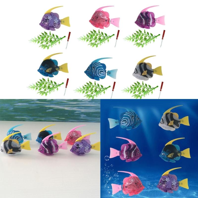 Interactively Robot Fish Toy Swimming Bath Plastic Fish Toy Limp Fish Toy for Cats Entertainment and Stress Reliefs