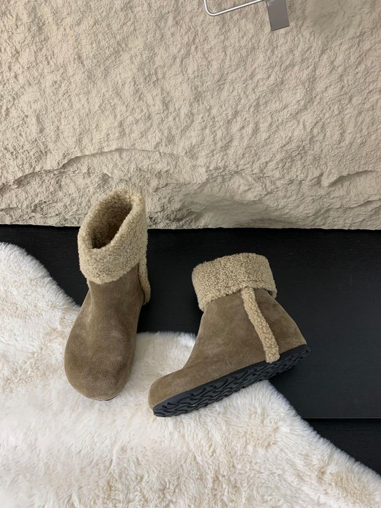 Inner Height Increase~ Snow Boots Women's Winter Warm Velvet Cotton Boots 2025 New Models