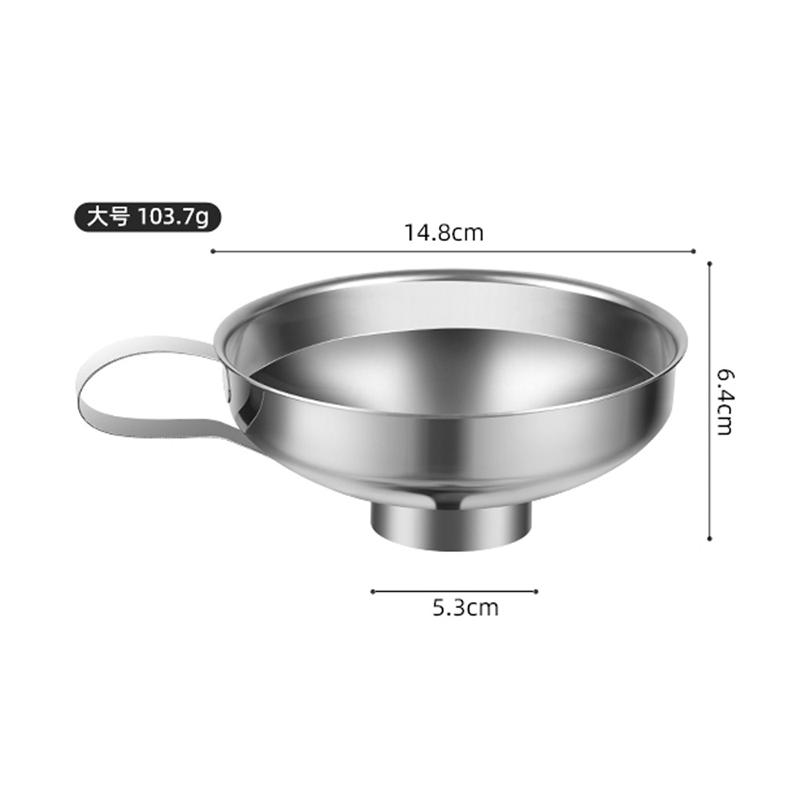 Canning Stainless Steel Wide Mouth Funnel S/L Size Hopper Transferring Oil Liquid Filter Home Restaurant Gadget Kitchen Tools